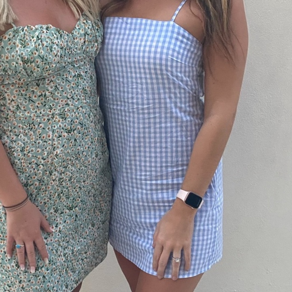 Zaful Blue Gingham Mini Dresse - Picture 2 of 3